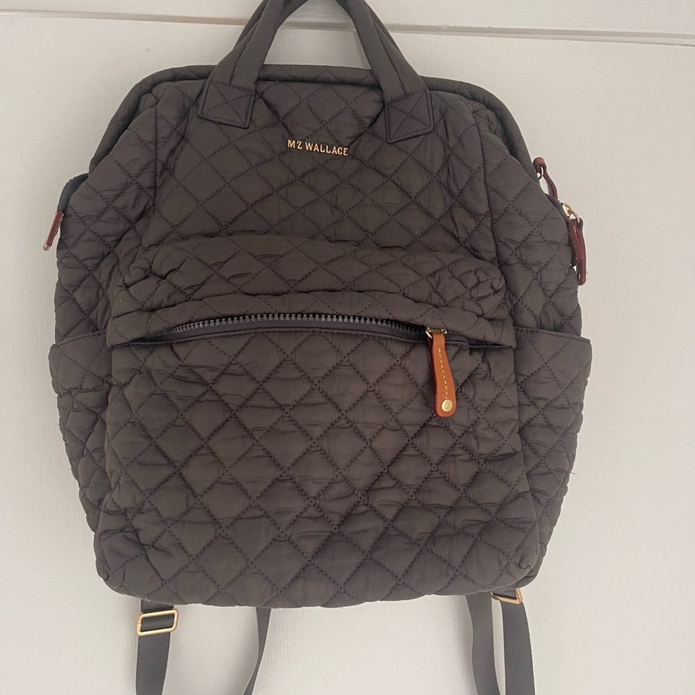 MZ Wallace Quilted Backpack - grey